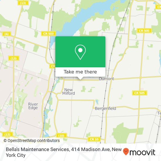 Mapa de Bella's Maintenance Services, 414 Madison Ave