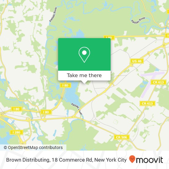 Mapa de Brown Distributing, 18 Commerce Rd