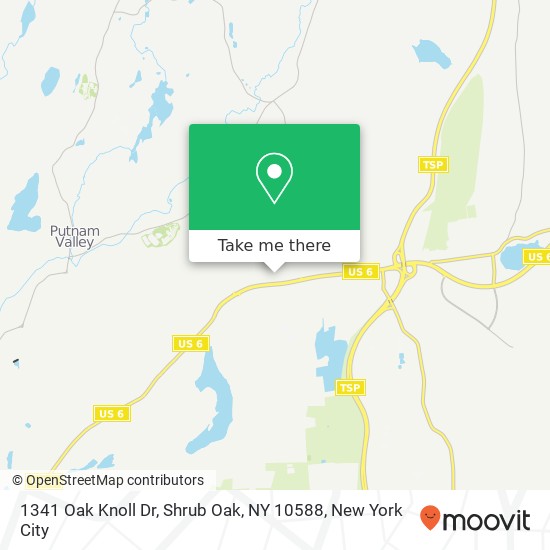 1341 Oak Knoll Dr, Shrub Oak, NY 10588 map