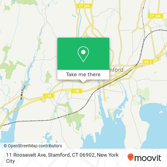 11 Roosevelt Ave, Stamford, CT 06902 map