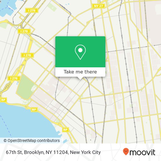 67th St, Brooklyn, NY 11204 map