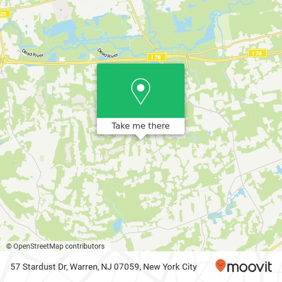 57 Stardust Dr, Warren, NJ 07059 map