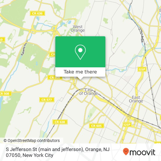Mapa de S Jefferson St (main and jefferson), Orange, NJ 07050
