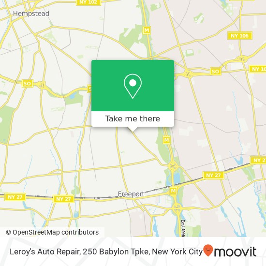 Mapa de Leroy's Auto Repair, 250 Babylon Tpke