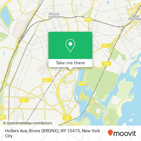 Mapa de Hollers Ave, Bronx (BRONX), NY 10475