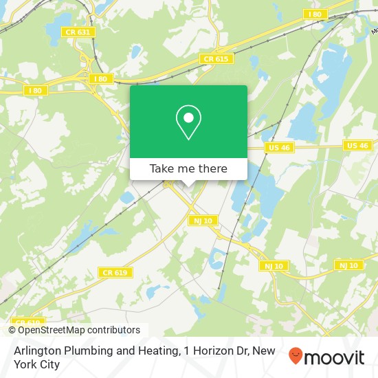 Mapa de Arlington Plumbing and Heating, 1 Horizon Dr