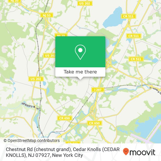 Chestnut Rd (chestnut grand), Cedar Knolls (CEDAR KNOLLS), NJ 07927 map
