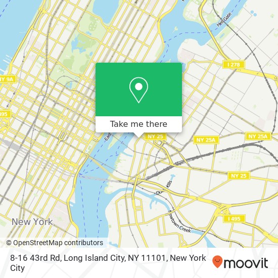 Mapa de 8-16 43rd Rd, Long Island City, NY 11101
