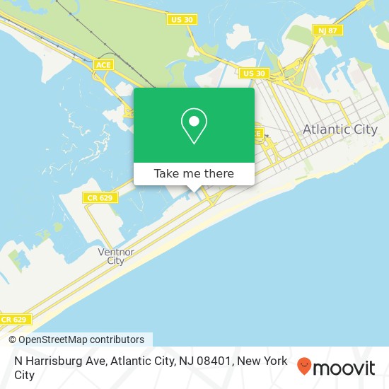 N Harrisburg Ave, Atlantic City, NJ 08401 map