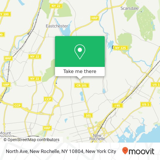 Mapa de North Ave, New Rochelle, NY 10804