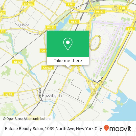 Enfase Beauty Salon, 1039 North Ave map