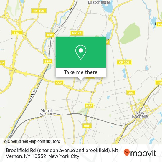 Brookfield Rd (sheridan avenue and brookfield), Mt Vernon, NY 10552 map