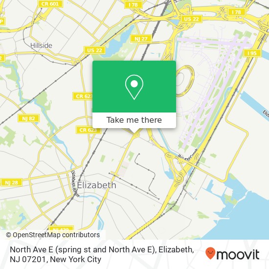 North Ave E (spring st and North Ave E), Elizabeth, NJ 07201 map