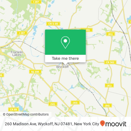 260 Madison Ave, Wyckoff, NJ 07481 map