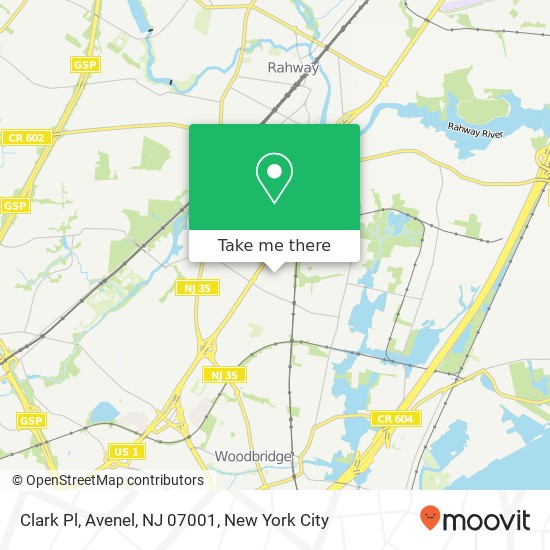 Clark Pl, Avenel, NJ 07001 map