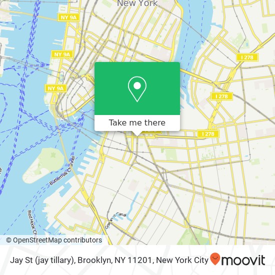 Mapa de Jay St (jay tillary), Brooklyn, NY 11201