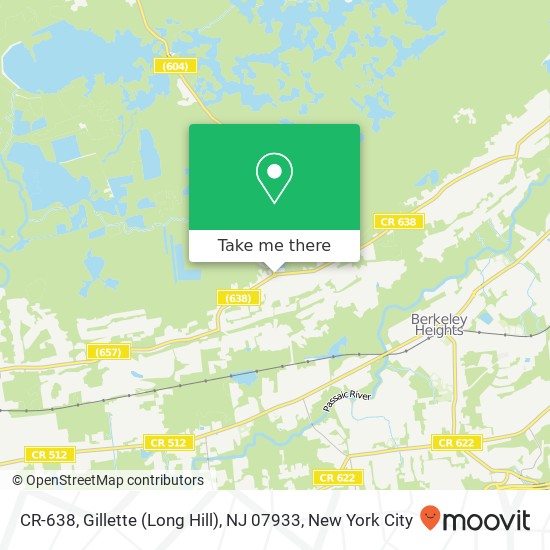 Mapa de CR-638, Gillette (Long Hill), NJ 07933