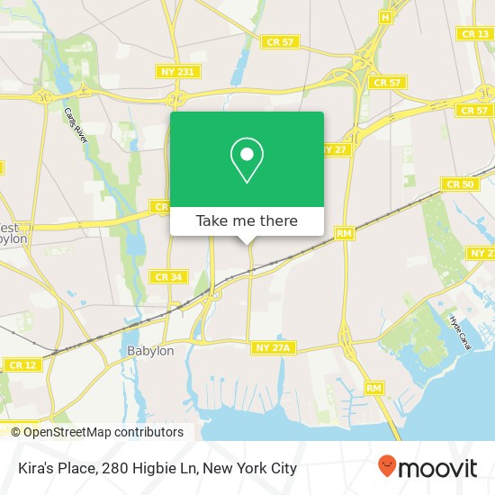 Mapa de Kira's Place, 280 Higbie Ln