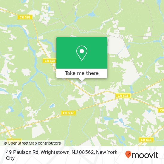 Mapa de 49 Paulson Rd, Wrightstown, NJ 08562