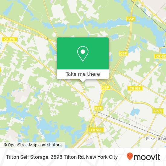 Tilton Self Storage, 2598 Tilton Rd map