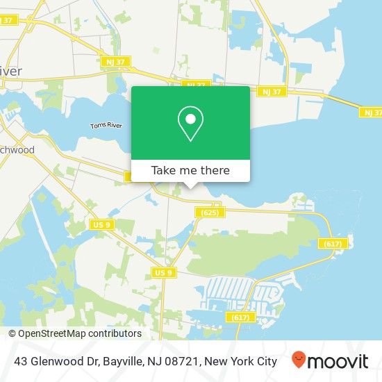 43 Glenwood Dr, Bayville, NJ 08721 map