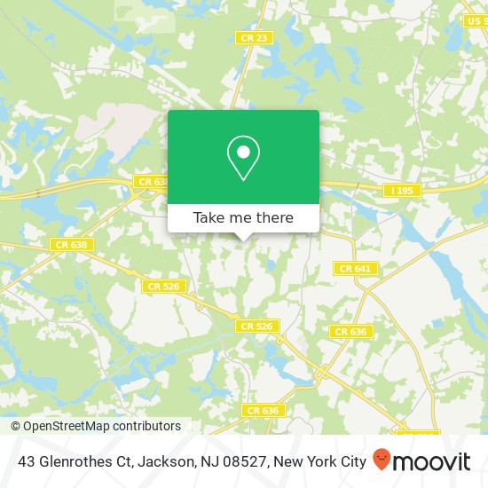 Mapa de 43 Glenrothes Ct, Jackson, NJ 08527