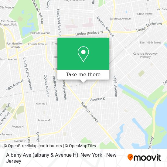 Albany Ave (albany & Avenue H) map