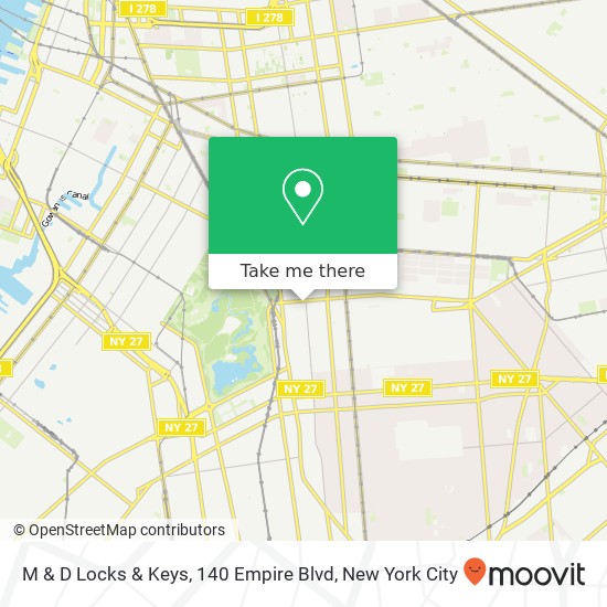 Mapa de M & D Locks & Keys, 140 Empire Blvd