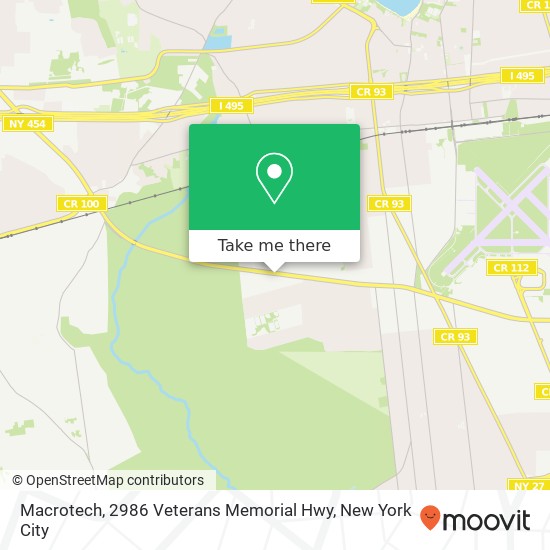 Macrotech, 2986 Veterans Memorial Hwy map