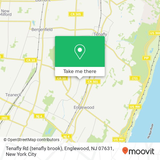 Mapa de Tenafly Rd (tenafly brook), Englewood, NJ 07631