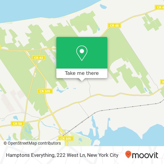 Hamptons Everything, 222 West Ln map