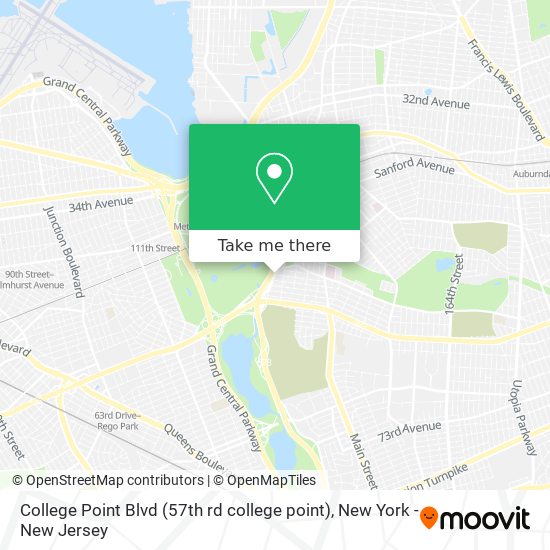 Mapa de College Point Blvd (57th rd college point)