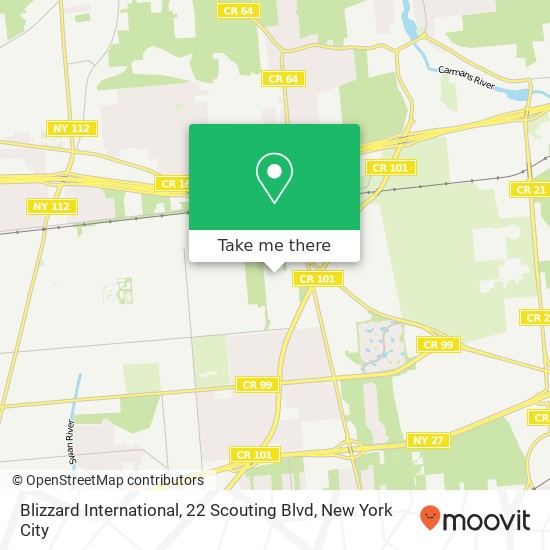 Blizzard International, 22 Scouting Blvd map