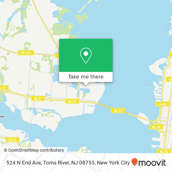 524 N End Ave, Toms River, NJ 08753 map