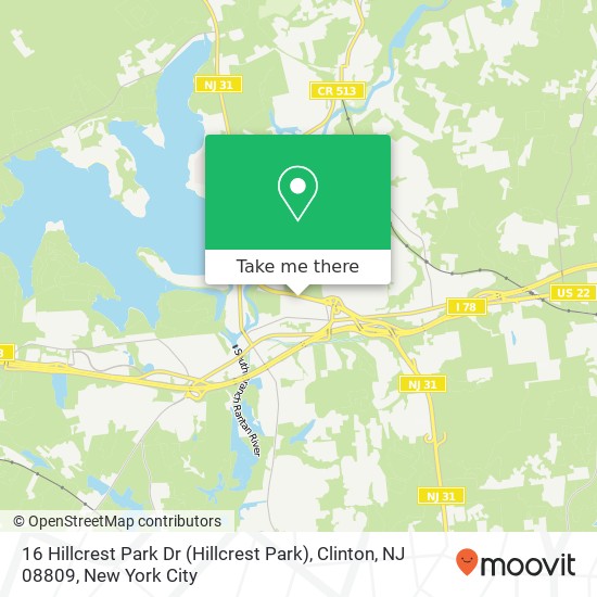 16 Hillcrest Park Dr (Hillcrest Park), Clinton, NJ 08809 map