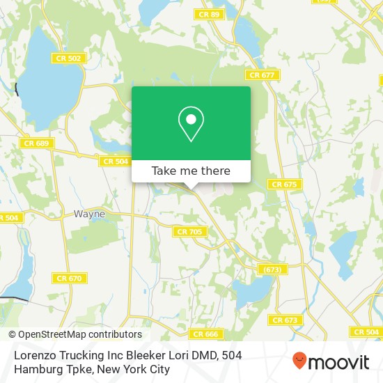 Mapa de Lorenzo Trucking Inc Bleeker Lori DMD, 504 Hamburg Tpke