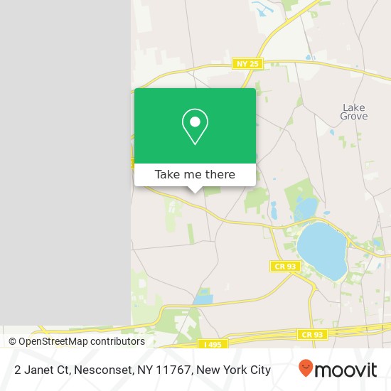 Mapa de 2 Janet Ct, Nesconset, NY 11767