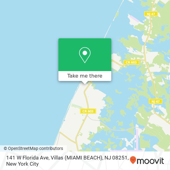 141 W Florida Ave, Villas (MIAMI BEACH), NJ 08251 map