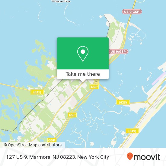 Mapa de 127 US-9, Marmora, NJ 08223