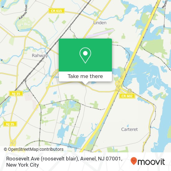 Roosevelt Ave (roosevelt blair), Avenel, NJ 07001 map