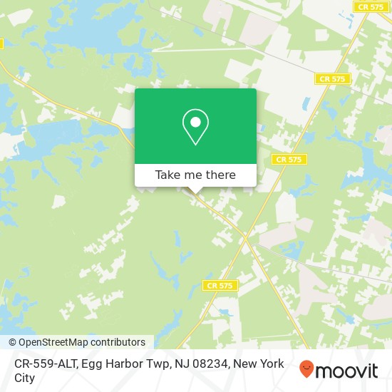 Mapa de CR-559-ALT, Egg Harbor Twp, NJ 08234