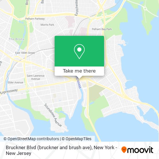Bruckner Blvd (bruckner and brush ave) map