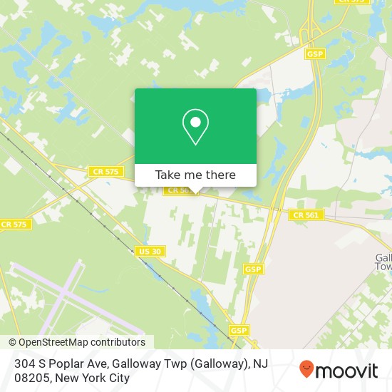 304 S Poplar Ave, Galloway Twp (Galloway), NJ 08205 map