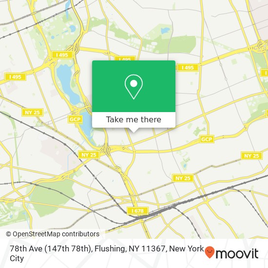 Mapa de 78th Ave (147th 78th), Flushing, NY 11367