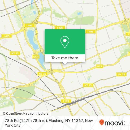 Mapa de 78th Rd (147th 78th rd), Flushing, NY 11367