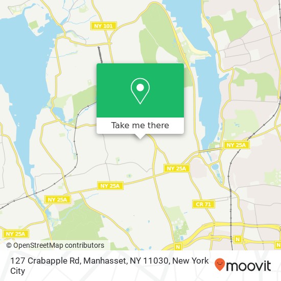Mapa de 127 Crabapple Rd, Manhasset, NY 11030