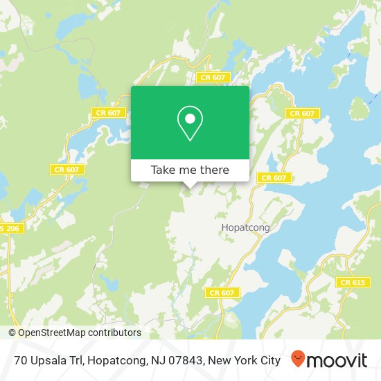 Mapa de 70 Upsala Trl, Hopatcong, NJ 07843