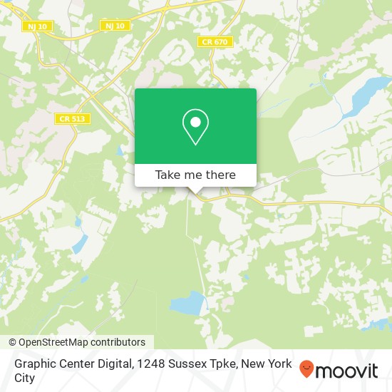 Mapa de Graphic Center Digital, 1248 Sussex Tpke