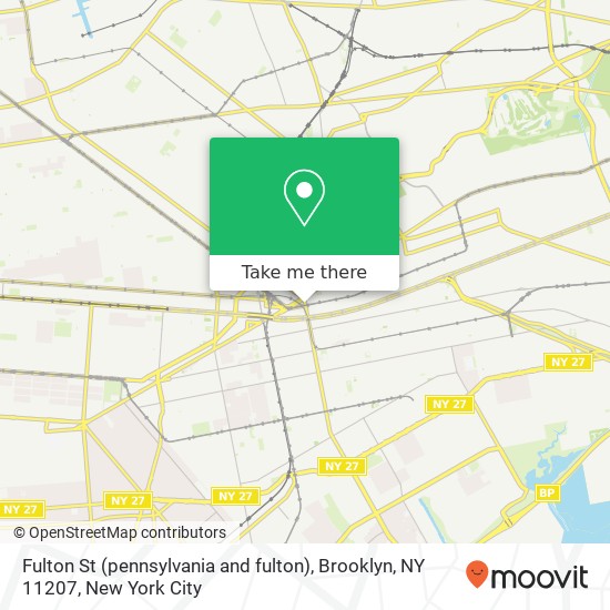 Fulton St (pennsylvania and fulton), Brooklyn, NY 11207 map
