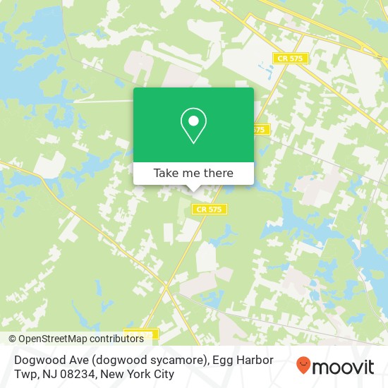Mapa de Dogwood Ave (dogwood sycamore), Egg Harbor Twp, NJ 08234